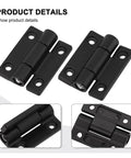 Ball Bearing Door Hinges Heavy Duty 2 Pack With Free Stop Positioning Black Flat Hinge for Cabinets and Doors, adjustable torque damping.