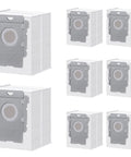 Eight Pack Replacement Vacuum Bags For Roomba I J S Series Compatible With I7 I7Plus I8 I8Plus displayed in white packaging