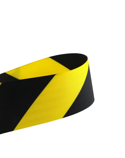 Black and yellow belt of Fixed Wall Mount Retractable Belt Barrier With ABS Case 16 Ft Belt Black And Yellow Safety Belt Screws Included