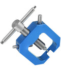 Top Shelf Pinion Gear Puller Kit For Rc Cars And Truggies, Compact blue aluminum remover tool with precision jaws.