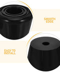 Close-up of toe stops for quad skates with black brake head and screws, highlighting smooth edge and easy install features.