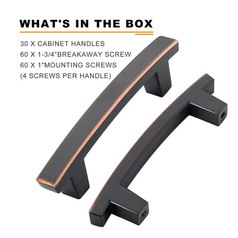 Oil Rubbed Bronze Cabinet Pulls 30 Pack 5 Inch Center To Center Kitchen Cabinet Hardware Drawer Handles