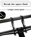 Extended Handlebar Mounting Bar For Bikes 11.8 Inches Long Beefy Aluminum Alloy Bracket Fits 20mm To 32mm Handlebars