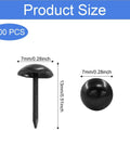 Top Shelf Black Upholstery Tacks For Furniture Repair Heavy Duty Metal Thumb Tacks 200 pcs 13mm 0.51in 7mm 0.28in size