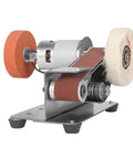 Mini Belt Sander Machine Tool With Polishing And Grinding Wheels Adjustable Worktable 7-Speed Varying From 4000 To 9000 Rpm, compact design for precision woodworking.
