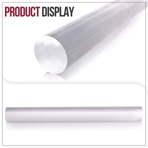 One And A Half Inch Aluminum Round Rod, Thirteen Inch Long, 6061 T6511 Pro Grade Lathe Bar Stock, extruded, shown in profile view