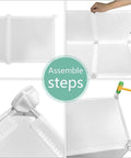 Assembly steps for 9 Cube White Storage Organizer Set, Modular Cube Shelves For Bedroom, Office, And Living Room