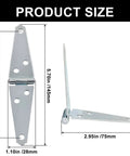 Diagram of 3 Inch Strap Hinges Heavy Duty Surface Mount Hinges with size dimensions for barn doors, wooden boxes, and marine use.