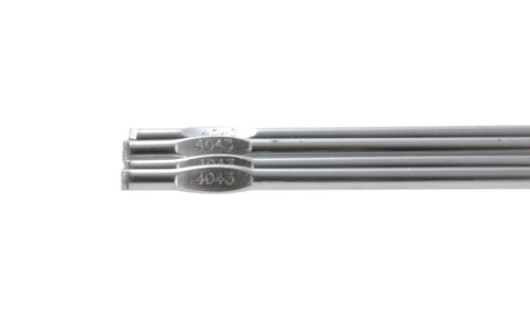 ER4043 TIG Aluminum Welding Rod 36 Inch By 1 16th Inch AlSi5 Alloy 10 Pound Pack full view showing rod tips