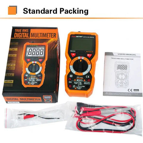 Standard packing of Pro Grade Digital Multimeter With True RMS AC DC Voltage And Current Measurements 6000 Counts Non Contact Voltage Detector