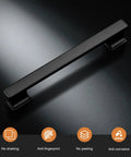 5 Inch Matte Black Cabinet Handles Set Of 10 Heavy Duty Drawer Pulls For Cabinets And Dressers Corrosion Resistant