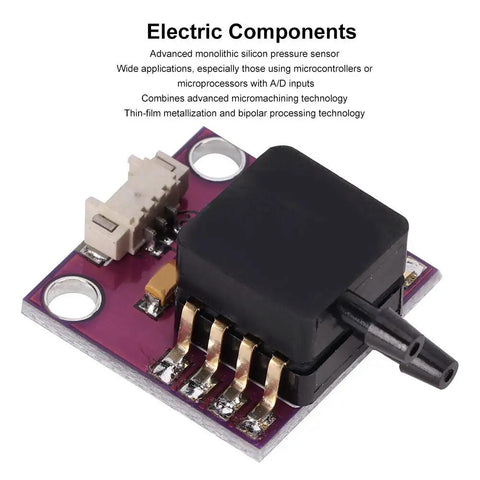 MPXV7002 Breakout Pressure Sensor For Microcontroller Projects, Piezoresistive Silicon Sensor Board with analog digital interface