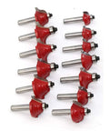 Pro Level 8MM Shank Tungsten Carbide Router Bits Set For Woodworking 35 Piece Heavy Duty Milling Cutter Kit With Solid Wooden Case, red cutters