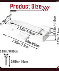 Dimensions of 10 Pack F 2590 Replacement Sash Locks With 20 Self Tapping Screws for Easy Window Latch Replacement, Durable Alloy Construction