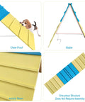 Backyard Dog Agility Course For Small To Medium Dogs, Foldable A-Frame Jump Ramp Kit, showing chew-proof panels and stability