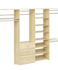 Top Shelf Dual Tower Closet Kit 10 Foot Deluxe Wall Mounted Gear Locker System Heavy Duty Steel Rod Rack With Smooth Glide Drawers, organized storage solution.