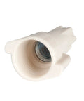 Heavy Duty Ultra Hex Lok Wire Connector Tan, zinc plated, for 22 to 8 AWG wiring, close-up view highlighting interior spring grip.