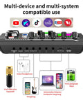 F998 Podcast Gear Bundle For TikTok And YouTube Vlogs Audio Interface And Soundboard with multi-device compatibility
