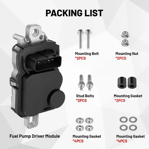 FPDM Fuel Pump Driver Module Direct Fit For Ford Lincoln Mercury 2004 To 2011 Replaces 4C2A9D372BA And 5L8Z9D370AA with hardware