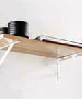 Legit Heavy Duty White Steel Shelf Brackets 4 Pack With Premium Mounting Screws For Rock Solid Diy Wall Shelving and No Sweat Home Organization Upgrades, showcasing a mounted shelf.