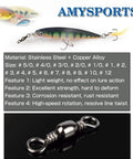 Beefy Heavy Duty Fishing Swivels Set For Saltwater And Freshwater, Barrel Solid Ring Swivel Tackle Connector, Stainless Steel SUS304 With Black Nickel Finish, 25 Pieces, Handles Up To 154lbs, black nickel barrel swivel