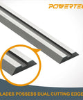 Top Shelf Carbide Handheld Planer Blades 4-3/8 Inch Reversible Double Edge view showing dual cutting edges and smooth finish.