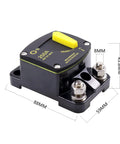 Heavy Duty 250 Amp DC Circuit Breaker For 12V To 48V Systems Waterproof Inline Holder With Manual Reset Switch
