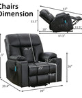 Dimensions of Extra Wide Lift Chair With Heat And Massage For Adults And Seniors, Faux Leather Recliner With Upholstery
