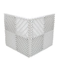 Vented Interlocking Radiator Cover Tiles Set For Home And Office, No Tools Needed, Super Easy Install, White 30 Tile Pack corner view