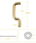 20-54 Throttle Secondary Linkage Connecting Rod For Carburetor Main And Secondary Valves Fits 4150 4160 2 Pack, brass rod 1.41in