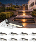 8 Pack 7 Inch LED Retaining Wall Lights For Landscaping And Hardscape Lit 12V Paver Lights Low Voltage Outdoor Step Lights 5W Total 2700K Warm White 90 CRI Waterproof Durable Pathway And Wall Accent Lighting