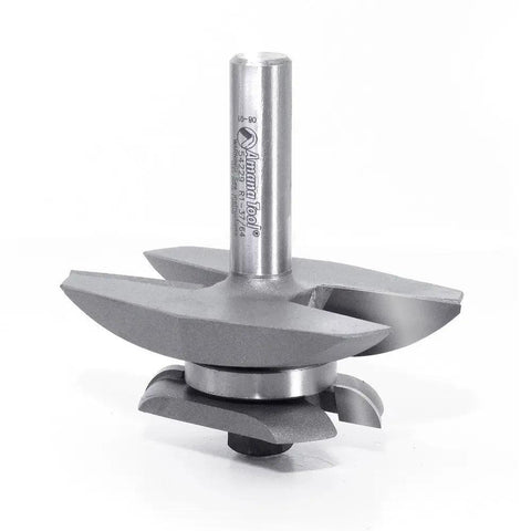 Cove Raised Panel With Back Cutter Router Bit Three And Three Eighths Inch Diameter One Half Inch Shank Two Flute Built For Standard Panel Grooves
