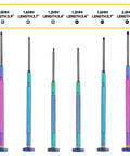 Top Tier Eyeglass Repair Kit Including 24 Pairs Of Replaceable Nose Pads, Magnetic Screwdrivers, Micro Screws And Curved Tweezers For Fast Specs Repairs, Sick Travel Essential - Set of colorful magnetic screwdrivers.