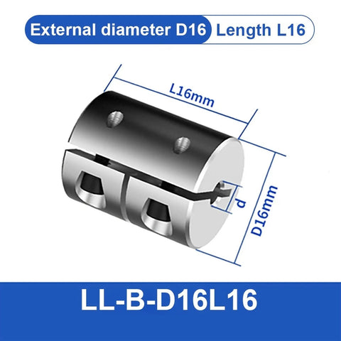 Heavy Duty Aluminum Spider Shaft Coupling For 3D Printer D16Rigid Motor Connector Universal Joint Cardan Drive With precision fit and length L16.