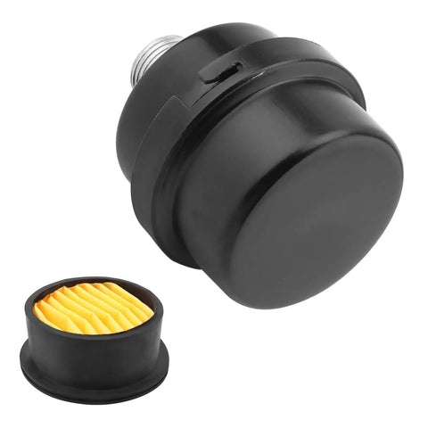 2 Pack Portable Air Compressor Mufflers Kit With Half Inch Threaded Inlet Silencers Includes 4 Filter Elements And Teflon Tape