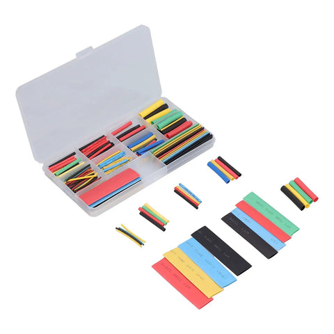 Get Ready For Any Wiring Job With This Epic 164-Piece Heat Shrink Tubing Kit That Uses Polyolefin Wire Wrap Insulation To Seal Solder Joints And Cable Markers Fast Plus The Steady Two To One Shrink Ratio Makes Sure Your Cables Stay Protected Tough, 164-piece heat shrink tubing kit in storage case