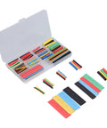Top Tier 164 Piece Heat Shrink Tubing Kit For Ultimate Wire Protection And Electrical Repair With Durable Polyolefin Sleeves Assorted Sizes Stored In Tidy Box For Pro Grade Harness Cable Fixing Jobs, assorted tubes in case