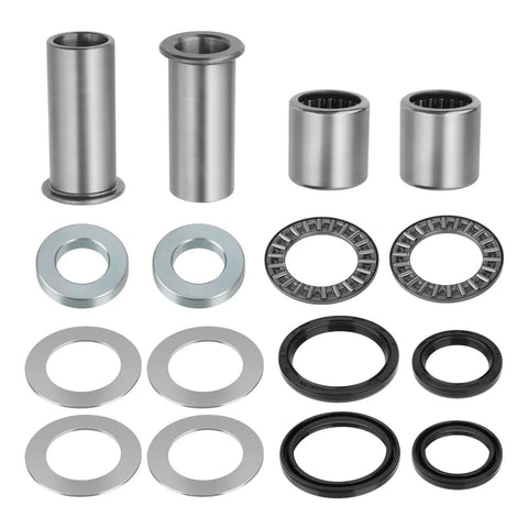 Beefed Up Swing Arm Bearing Seal And Bushing Kit For Dirt Bikes Fits RM125 RM250 RMZ250 RMZ450 RMX450Z DRZ400 2000-2023 OEM 61252-37F00 61252-37F01 61252-36E00 Replacement, bearings seals spacers and washers