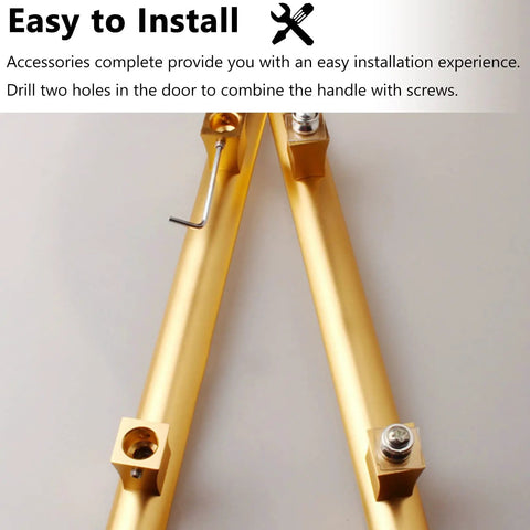 Installation tools for Sliding Door Pull Handles For Exterior Glass Doors Aluminum Black Double Sided Gate Grab Bars