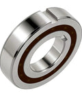 Top Shelf 4 Pack CSK10PP One Way Bearings 10x30x9mm showing polished chrome steel outer with brown seals.