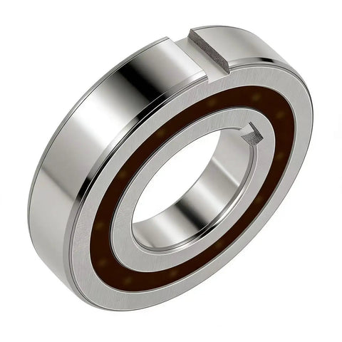 Top Shelf 4 Pack CSK10PP One Way Bearings 10x30x9mm showing polished chrome steel outer with brown seals.