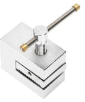 Beefy 500N Straight Single Tooth Clamp In Stainless Steel Push Pull Force Fixture For Tensile Testing, 4mm Opening, Rock Solid Clamp Strength, Durable Construction, Easy Operation, Perfect For Lab Tensile Tests on a white background