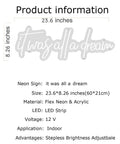 Product information for It Was All a Dream Neon Sign Lit Flexible LED Neon Light with 23.6x8.26 inches, safe silicon strip lights.