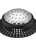 Heavy Duty Bathtub Drain Hair Catcher And Shower Drain Cover For Pop Up And Regular Drains, Rustproof Zinc Alloy With Non Slip Silicone