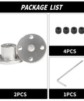 Two Pack 14mm Rigid Flange Shaft Coupling Aluminum Alloy Motor Guide Shaft Connector for RC Models and DIY Projects, Beefy Flange Coupler With M5 Set Screws, Lightweight and Corrosion-Resistant, 2pcs