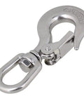 Bulletproof 304 Stainless Steel Swivel Eye Lifting Hook With 360 Degree Spin And Round Loop For Heavy Haul Rigging Mining Work Construction Sites Handles Up To 150 Kilos Easy, showcasing durable finish.