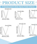 V Shaped Stainless Steel Bra Wires Replacement Kit Heavy Gauge Underwire For Bras And Corsets 24 Pairs 6 Styles Size Chart