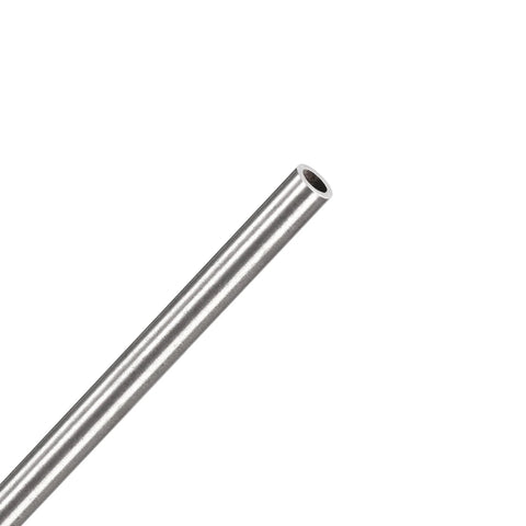 Single uxcell 304 stainless steel round tube, 3mm OD, 0.5mm wall thickness, silver metal