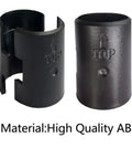 72 Pack Wire Shelf Clips For 1 Inch Posts made of high quality ABS with 'TOP' engravings, shown front and side view.