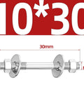 Stainless Steel Threaded Rod Connector Kit 2 Pack With Double Ended Studs For Through Mounting And Spacing M10 304 Grade shown in 30mm size